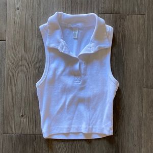 White Collard Tank